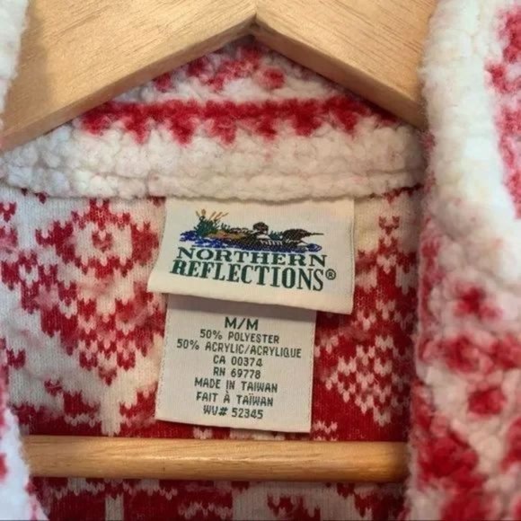 Vintage northern reflection fair isle fuzzy jacket Size medium - Picture 12 of 15